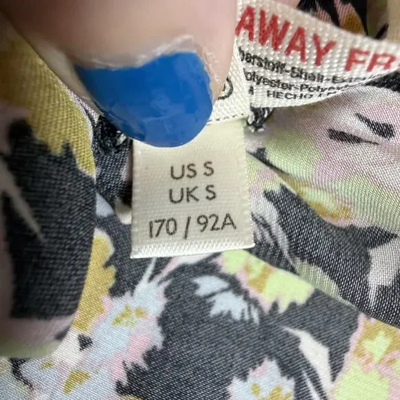 Intimately Free People Floral Cami Tank Top Satin Flowy Low Back Small NWT Boho - Picture 9 of 15